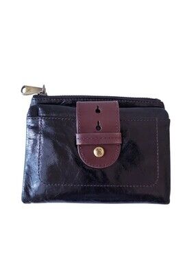 HOBO Black Brown Leather Wallet